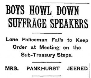 Boys Howl Down Suffragettes