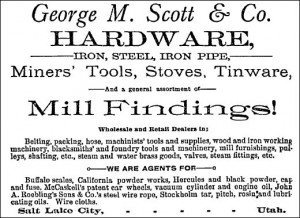 Advertisement George M Scott Hardware